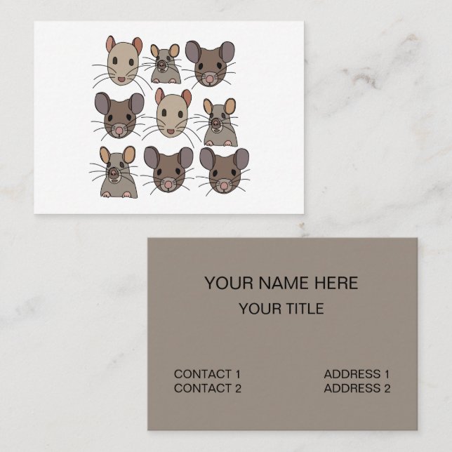 Rat Mouse Mice Pest Control Business Card (Front/Back)
