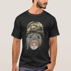 Rat Mouse Military Soldier Veterans Day Mice Roden T-Shirt