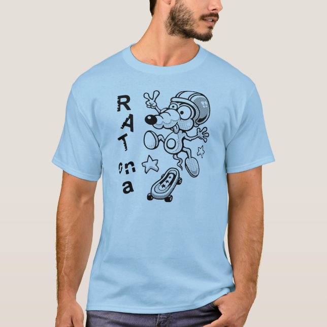 Rat on a Skateboard T-shirt (Front)