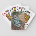 Rat on beach playing cards