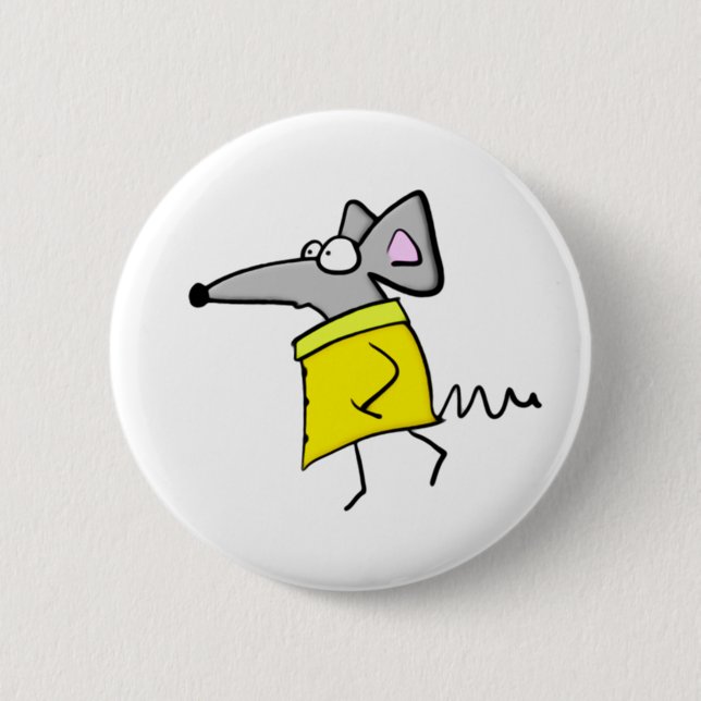 Rat on the Catwalk Button (Front)