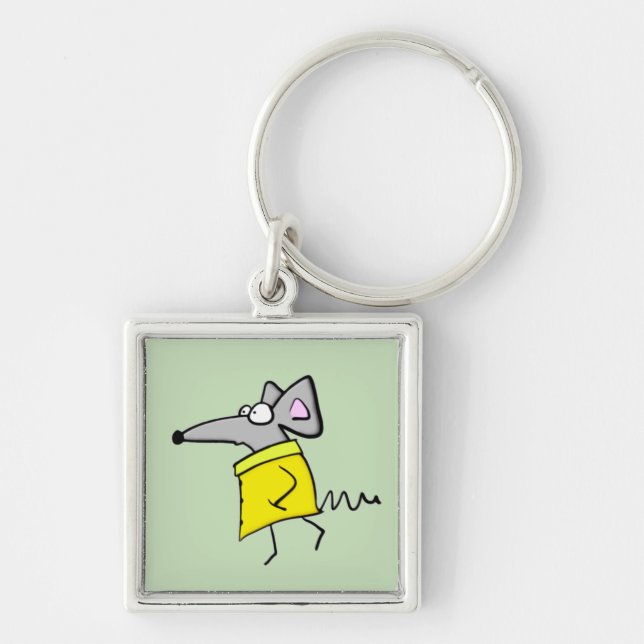 Rat on the Catwalk Keychain (Front)