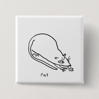 rat pinback button