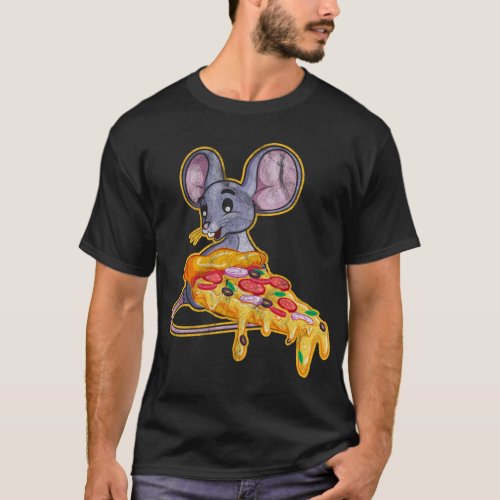 Rat Pizza Funny Thief Mouse T_Shirt