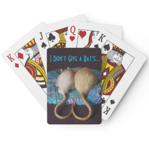 Rat Playing Cards - I don't give a rat's...