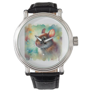 Rat Rabbit 100724AREF121 - Watercolor Watch