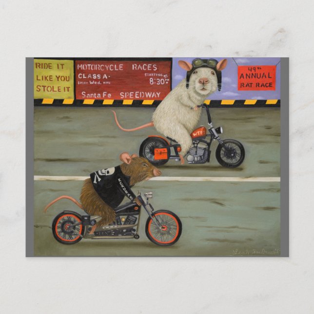 Rat Race 3 Motorcycle Race Postcard (Front)