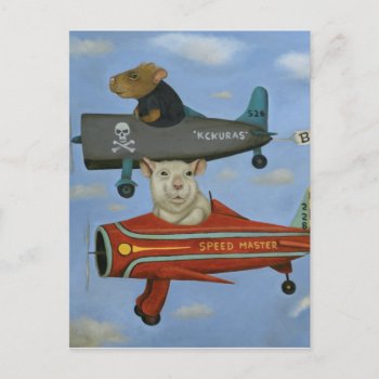 Rat Race 5 Postcard by paintingmaniac at Zazzle