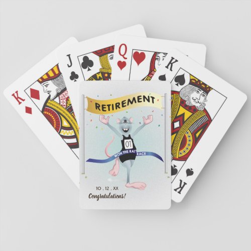 Rat Race Funny Retirement Poker Cards