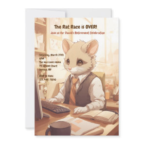 Rat Race Retirement Party Invitation