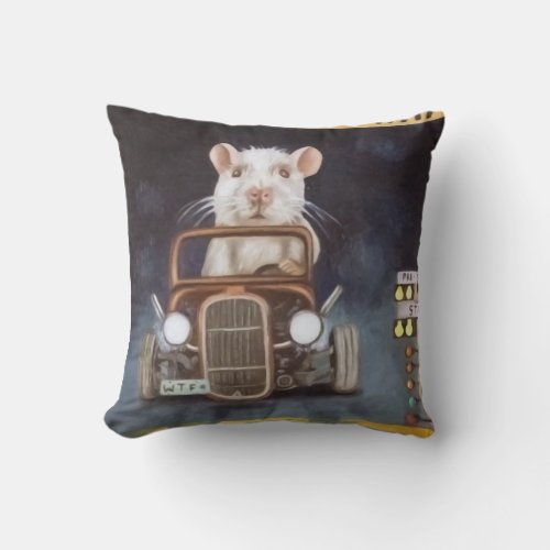 Rat Race Throw Pillow
