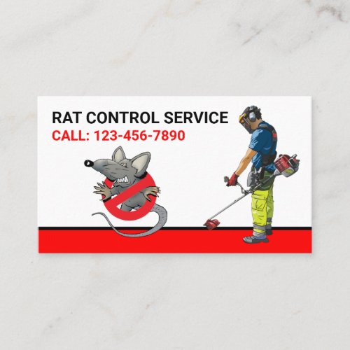 Rat Removal Professional Pest Control Service Business Card