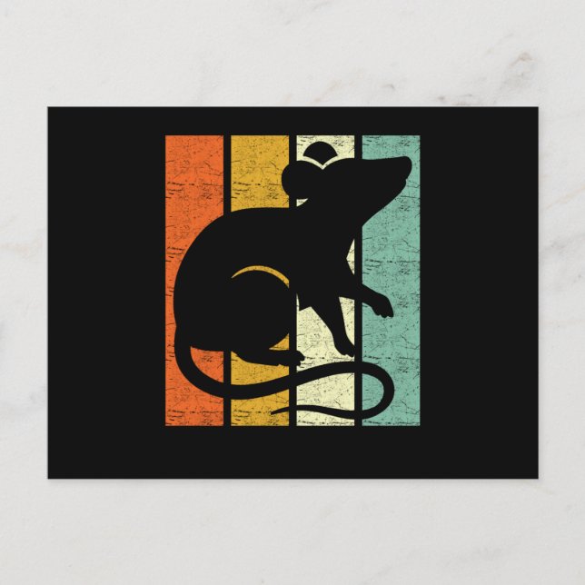 Rat Retro Postcard (Front)