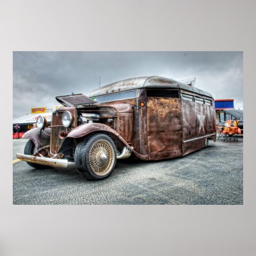 Rat Rod Bus Hot Rod Thing Poster