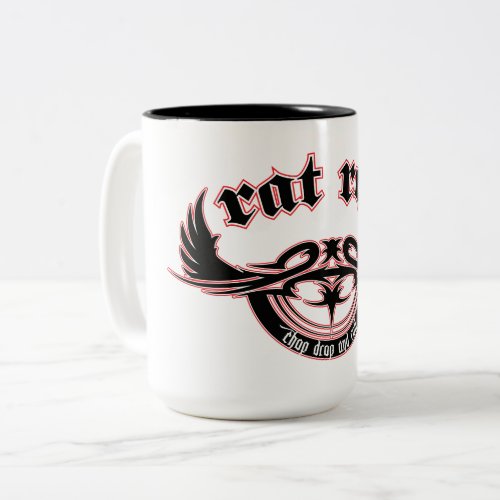 Rat Rod - Chop, Drop & Roll Two-Tone Coffee Mug