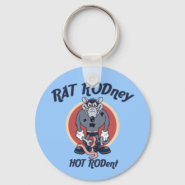 Rat Rodney Keychain (Front)