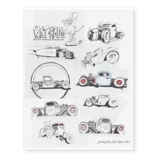 Rat Rods Temporary Tattoos (Front)
