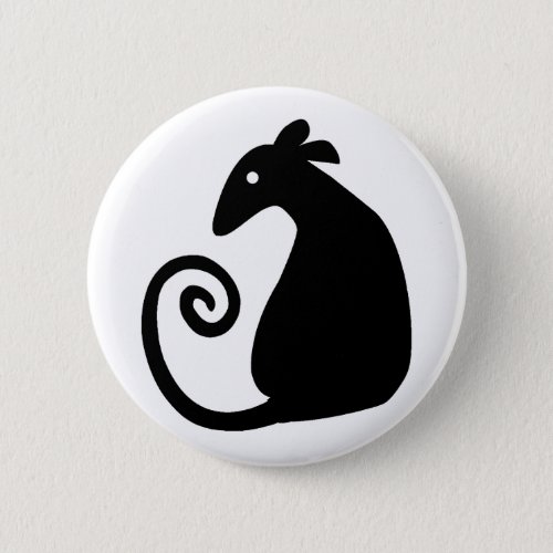 Rat Silhouette button