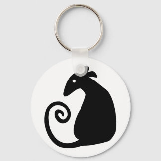 Rat Silhouette key chain