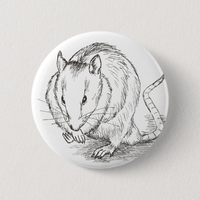 rat sketch button (Front)