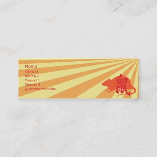 Customizable Rat - Skinny Business Cards
