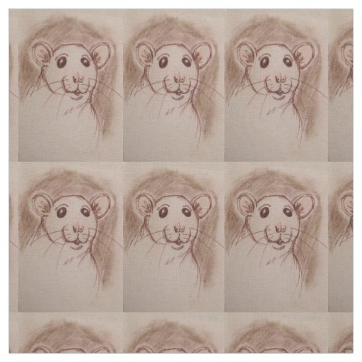 Rat-tastic Rat Cartoon Fabric