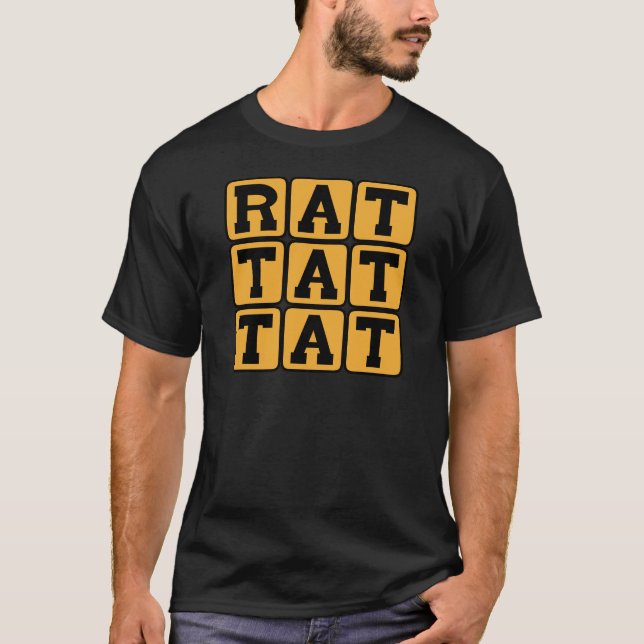 Rat Tat Tat, Drum Pattern T-Shirt (Front)