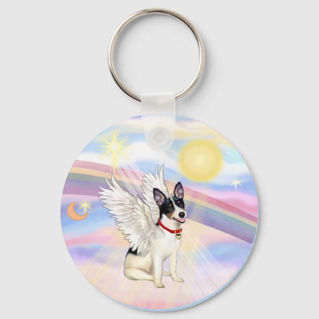 Rat Terrier Angel Keychain (Front)