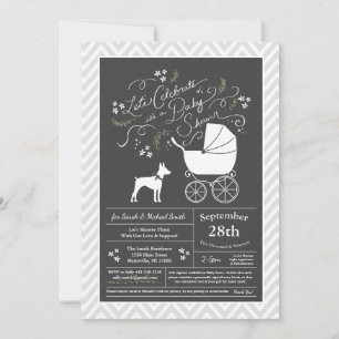 Rat Terrier Baby Shower Gender Neutral Invitation