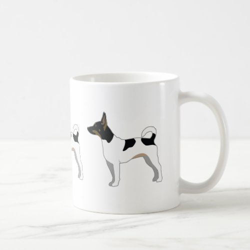 Rat Terrier Basic Breed Silhouette Design Coffee Mug