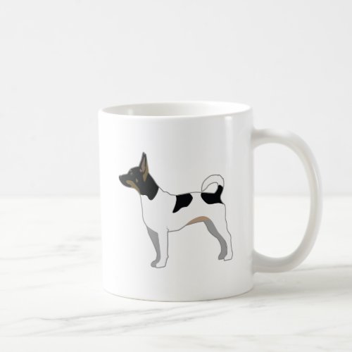 Rat Terrier Basic Breed Silhouette Design Coffee Mug