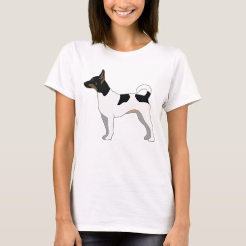 Rat Terrier Basic Breed Silhouette Design T_Shirt
