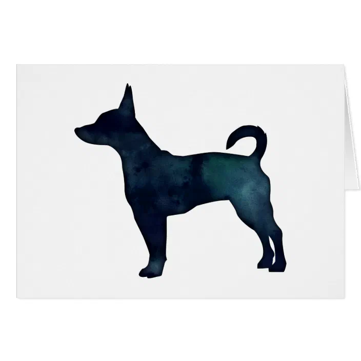 Rat Terrier Refrigerator magnet black silhouette Made in the USA 
