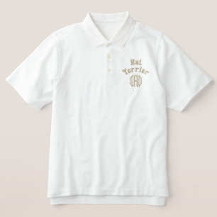 RAT Terrier Dad Gifts Embroidered Polo Shirt