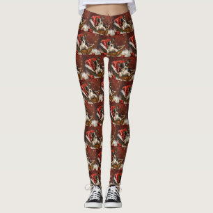 Rat Terrier Dog Christmas Festive Leggings