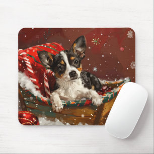 Rat Terrier Dog Christmas Festive Mouse Pad