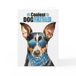 Rat Terrier Dog Coolest Dad Father's Day Holiday Card