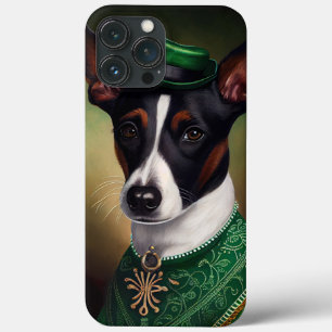 Rat Terrier Dog in St. Patrick's Day Dress iPhone 13 Pro Max Case
