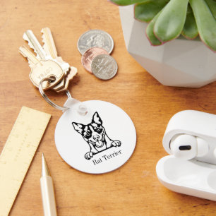 Rat Terrier dog Keychain