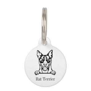 Rat Terrier dog personalized name tag