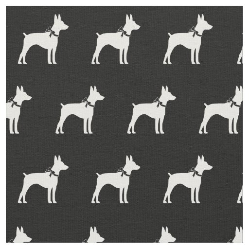 Rat Terrier Dog Silhouette Pet Fabric