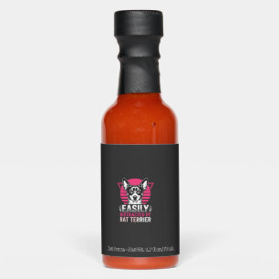 Rat Terrier Easily Distracted Retro Dog Hot Sauces