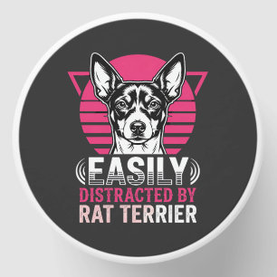 Rat Terrier Easily Distracted Retro Dog Mini Candle Favors