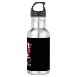 Rat Terrier Easily Distracted Retro Dog Stainless Steel Water Bottle