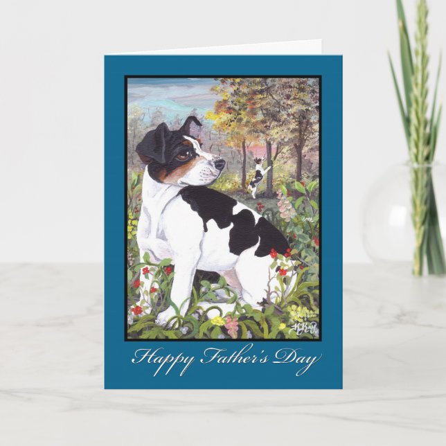 Rat Terrier Father's Day Card (Front)
