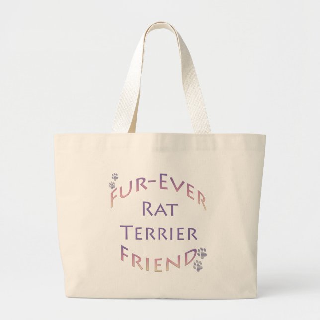 Rat Terrier Furever Friends Large Tote Bag (Front)