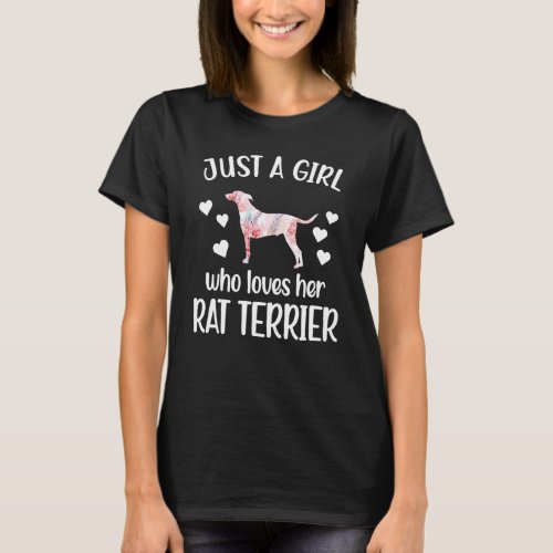 Rat Terrier Girl Rat Terrier Mom Dog Lover Owner T_Shirt