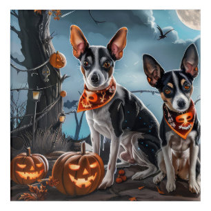 Rat Terrier Halloween Spooky Acrylic Print