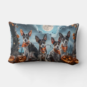 Rat Terrier Halloween Spooky Lumbar Pillow
