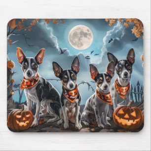 Rat Terrier Halloween Spooky Mouse Pad